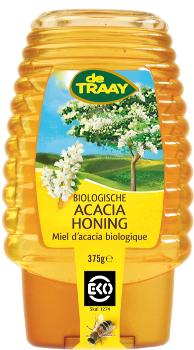 De traay honing acacia knijpfles