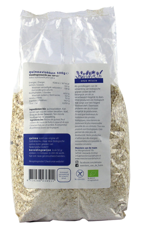 DE HALM QUINOAVLOKKEN 500 GRAM
