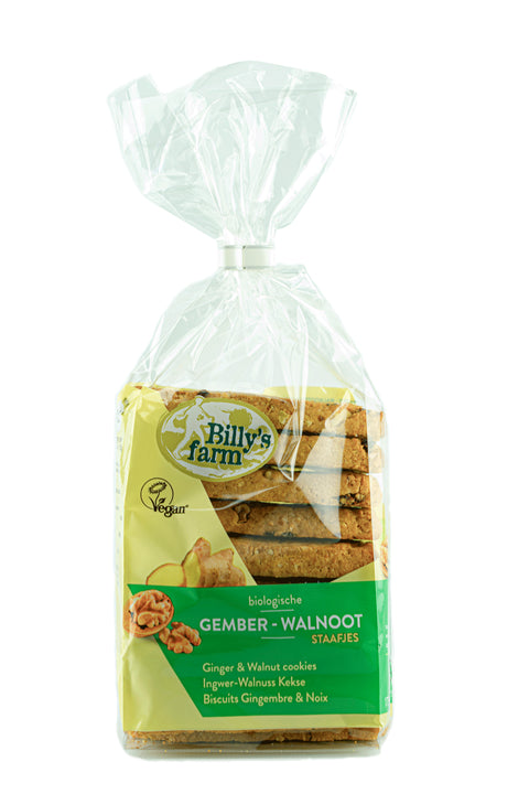 BILLY'S FARM SPELTSTAAFJES GEMBER-WALNOOT 175 GRAM