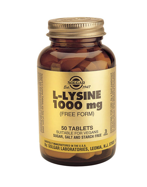 SOLGAR L-LYSINE 1000 MG 50 TABL