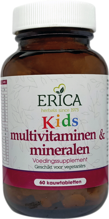 KIDS MULTIVITAMINEN EN MINERALEN 60 KAUWTBL