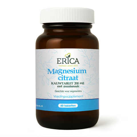 MAGNESIUM CITRAAT 200 MG MET MUNTSMAAK 60 KAUWTBL