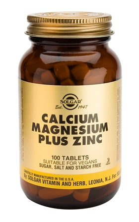 SOLGAR CALCIUM/MAGNESIUM/ZINC 100TA