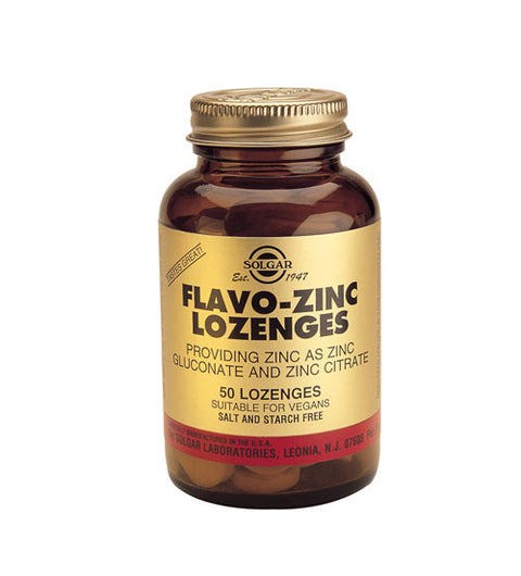 SOLGAR FLAVO ZINC LOZENGES 50 ZUIGTAB