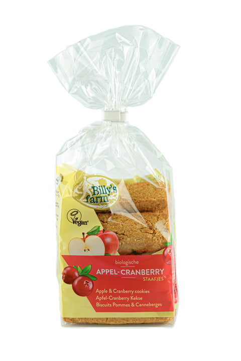 BILLY'S FARM SPELTSTAAFJES APPEL-CRANBERRY 175 GRAM
