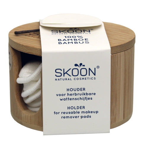 SKOON FACE PAD HOLDER BAMBOO 7 PADS/WASZAKJE