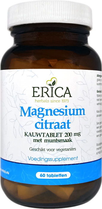 MAGNESIUM CITRAAT 200 MG MET MUNTSMAAK 60 KAUWTBL