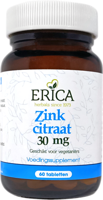 ZINK CITRAAT 30MG 60 TBL