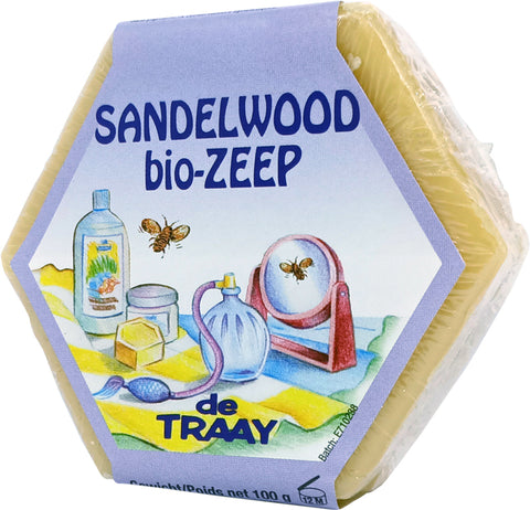 DE TRAAY ZEEP SANDELWOOD MET KARITE 100 GRAM