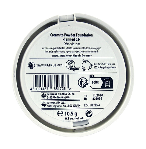 LAVERA CREAM TO POWDER FOUNDATION TANNED 02