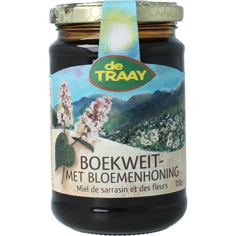 DE TRAAY HONING BOEKWEIT VLOEIBAAR 350 GRAM