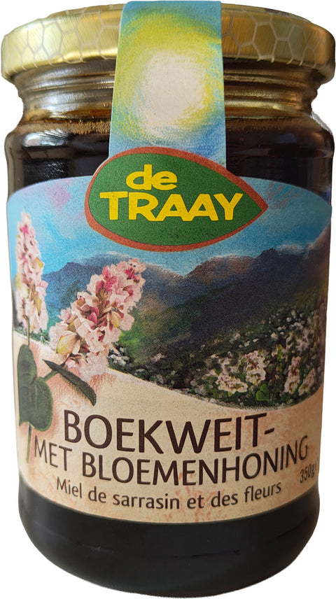 DE TRAAY HONING BOEKWEIT VLOEIBAAR 350 GRAM