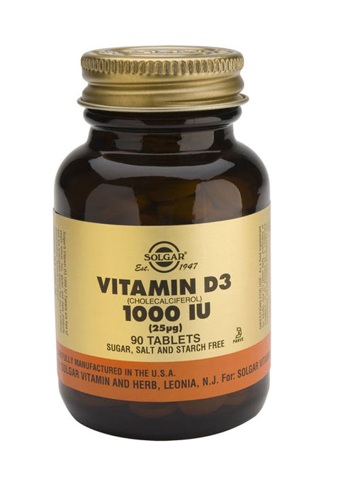 SOLGAR VITAMIN D-3 25 UG/1000 IU TABLET 90 TABL