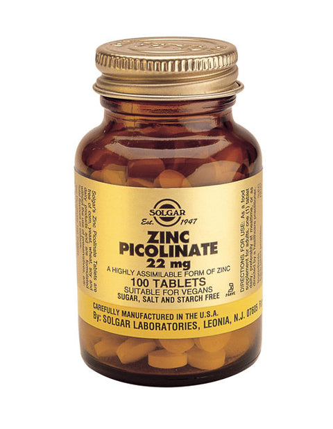 SOLGAR ZINC PICOLINATE 100TAB