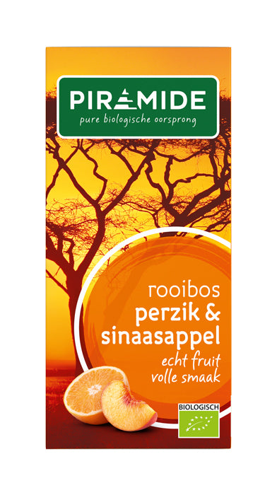 ROOIBOSTHEE PERZIK-SINAASAPPEL 20 BUILTJES