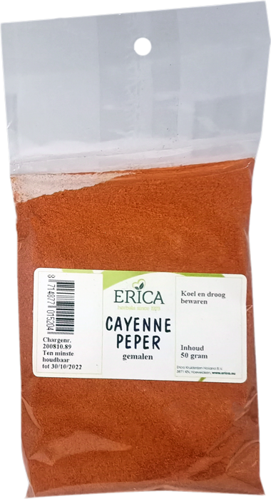 CAYENNE PEPER GEMALEN 50 G