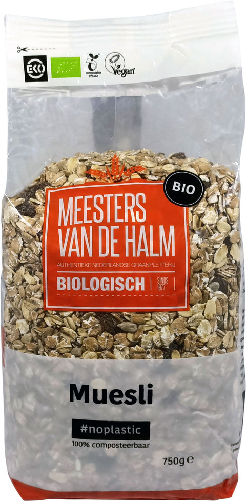 DE HALM MUESLI STANDAARD 750 GRAM