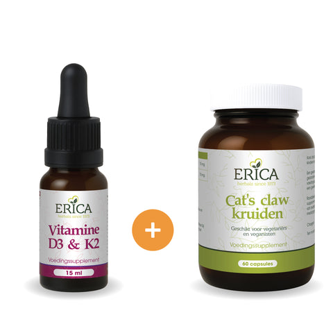 Vitamine D3 & K2 druppels + Cat's Claw & Echinacea Complex